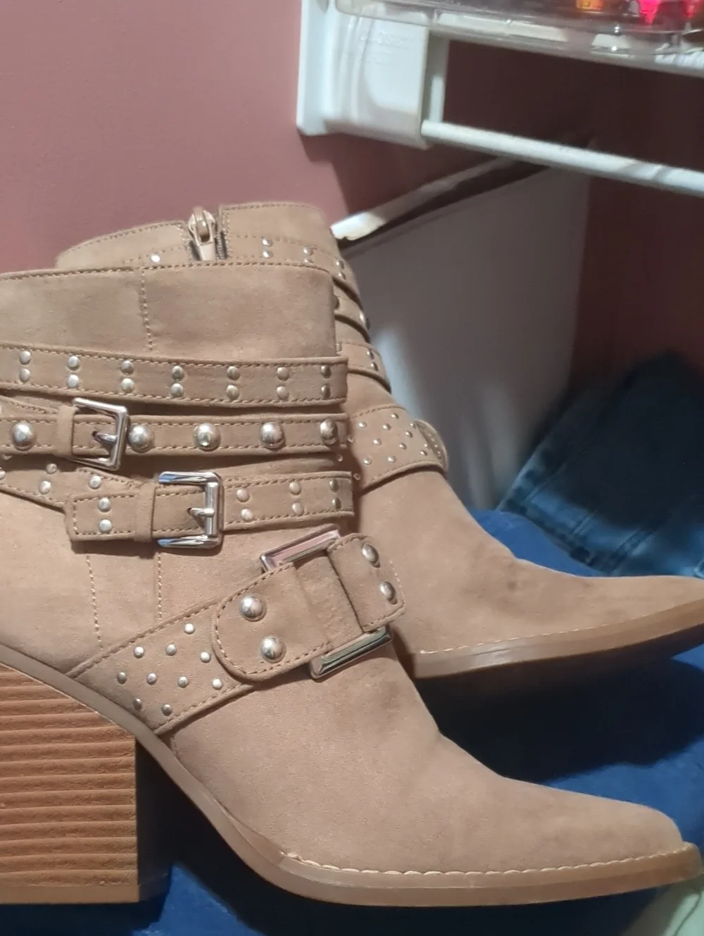 Madden NYC Kalleen‎ Taupe Ankle Boots